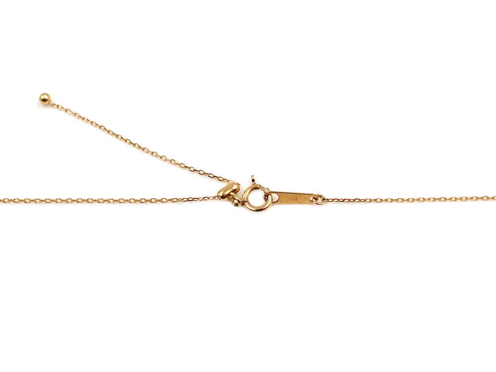 ジュエリー イエローゴールド ダイヤモンド バー ネックレス ダイヤ0.11ct 金具02