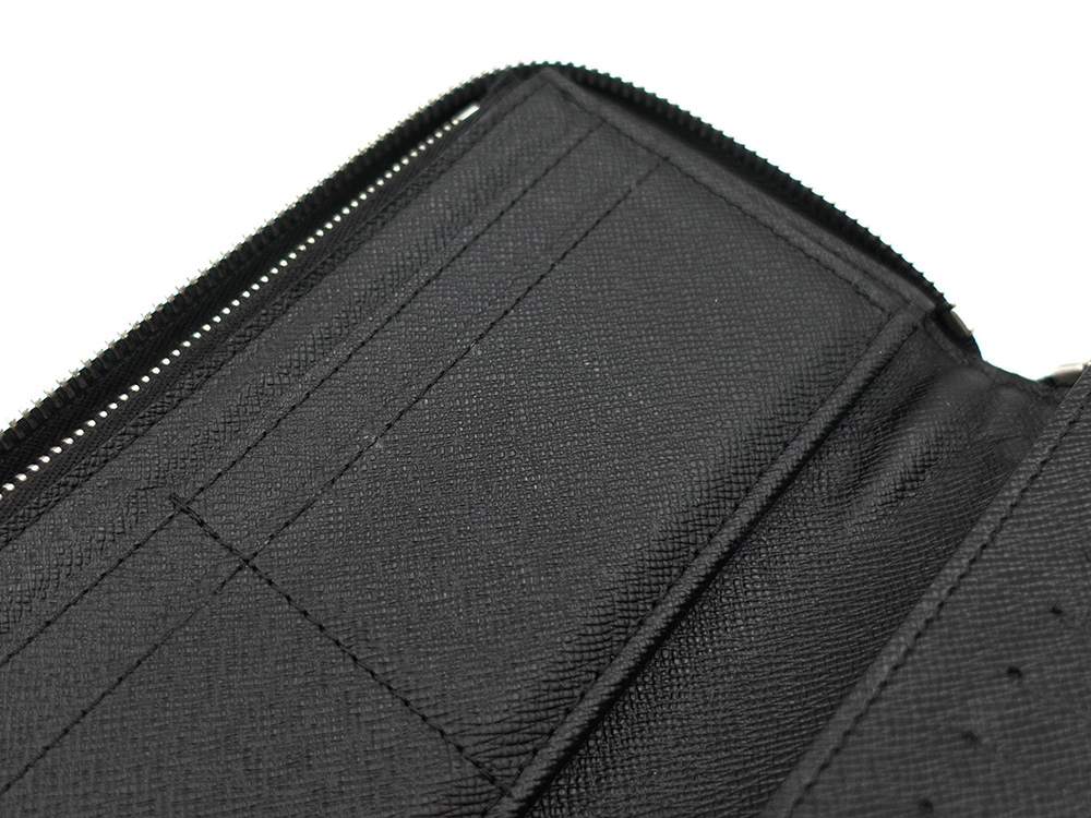 ルイヴィトン ダミエ グラフィット ジッピー・ウォレット・ヴェルティカル 長財布 N63095 CA4176 内側ダメージ02