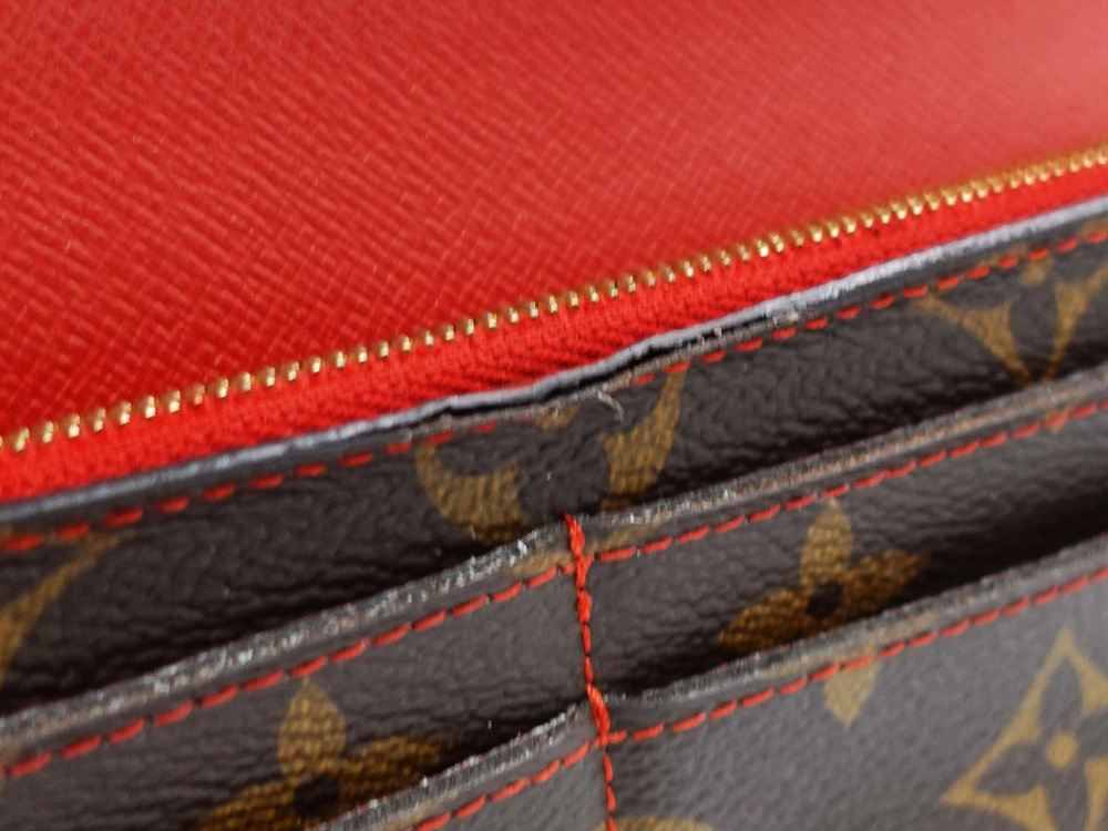 ルイヴィトン モノグラム ポルトフォイユ・サラ レティーロ 長財布 スリーズ M61184 RFID 内側ダメージ03