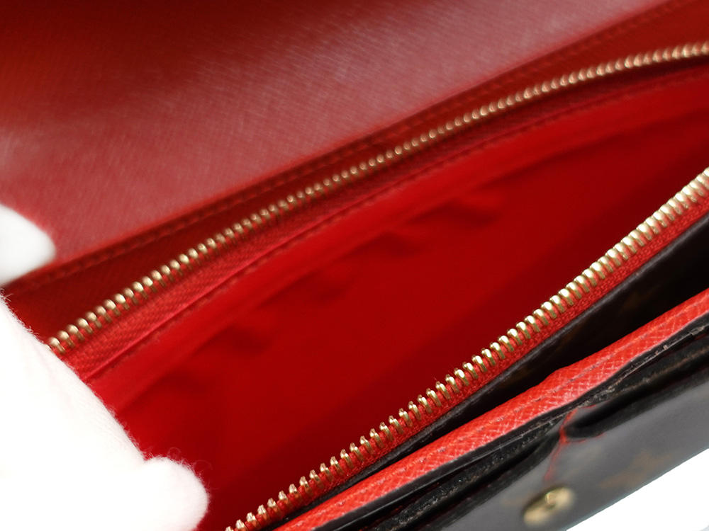 ルイヴィトン モノグラム ポルトフォイユ・サラ レティーロ 長財布 スリーズ M61184 RFID 内側ダメージ05