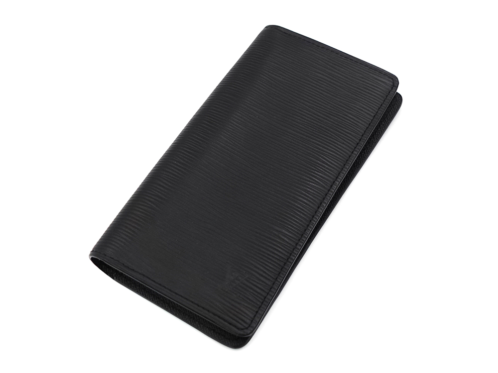 ルイヴィトン エピ ポルトフォイユ・ブラザ ノワール 長財布 M60622 RFID 上面