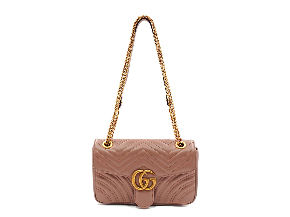 グッチ GGマーモント ミディアム ショルダーバッグ ベージュ系 443497 正面02