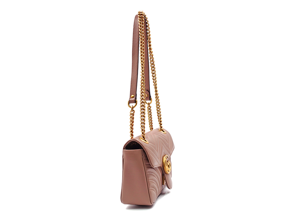 グッチ GGマーモント ミディアム ショルダーバッグ ベージュ系 443497 側面01