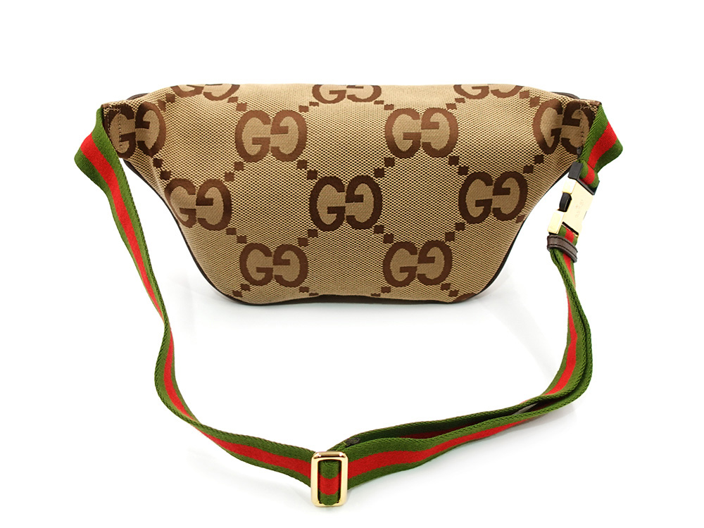 グッチ ジャンボGG ボディバッグ ベージュ×ブラウン 696031 背面
