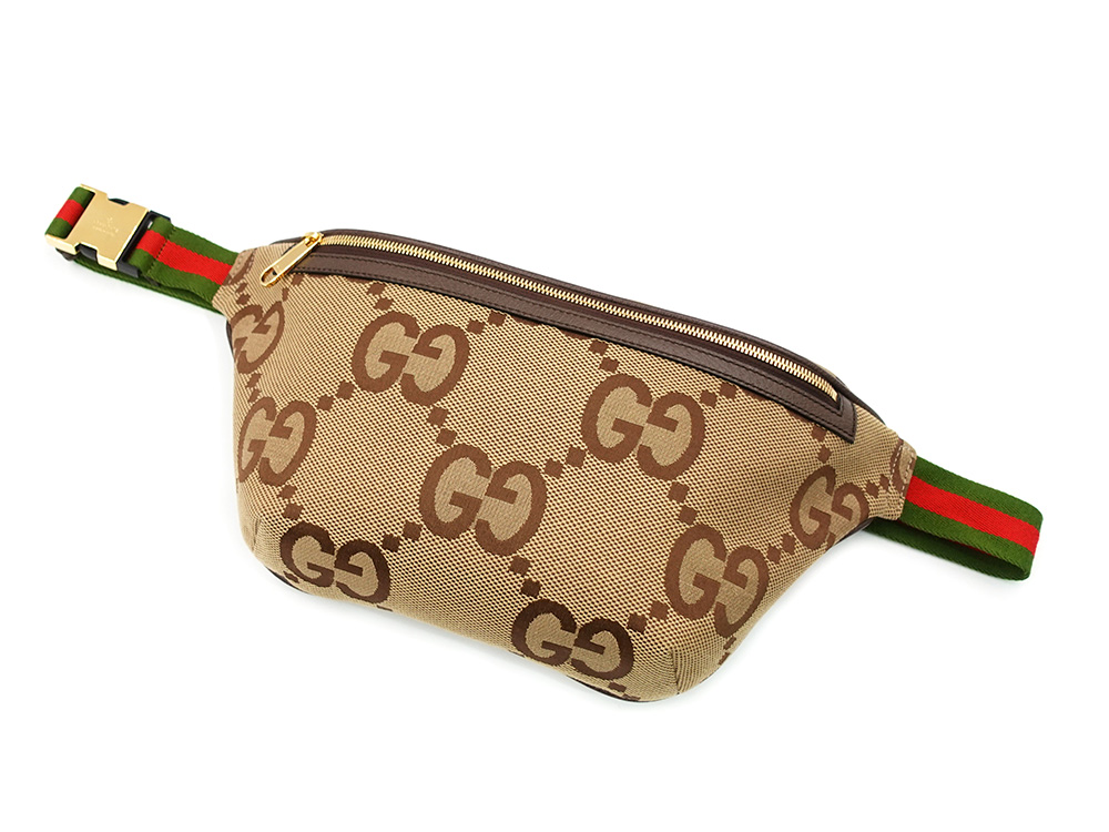 グッチ ジャンボGG ボディバッグ ベージュ×ブラウン 696031 上面