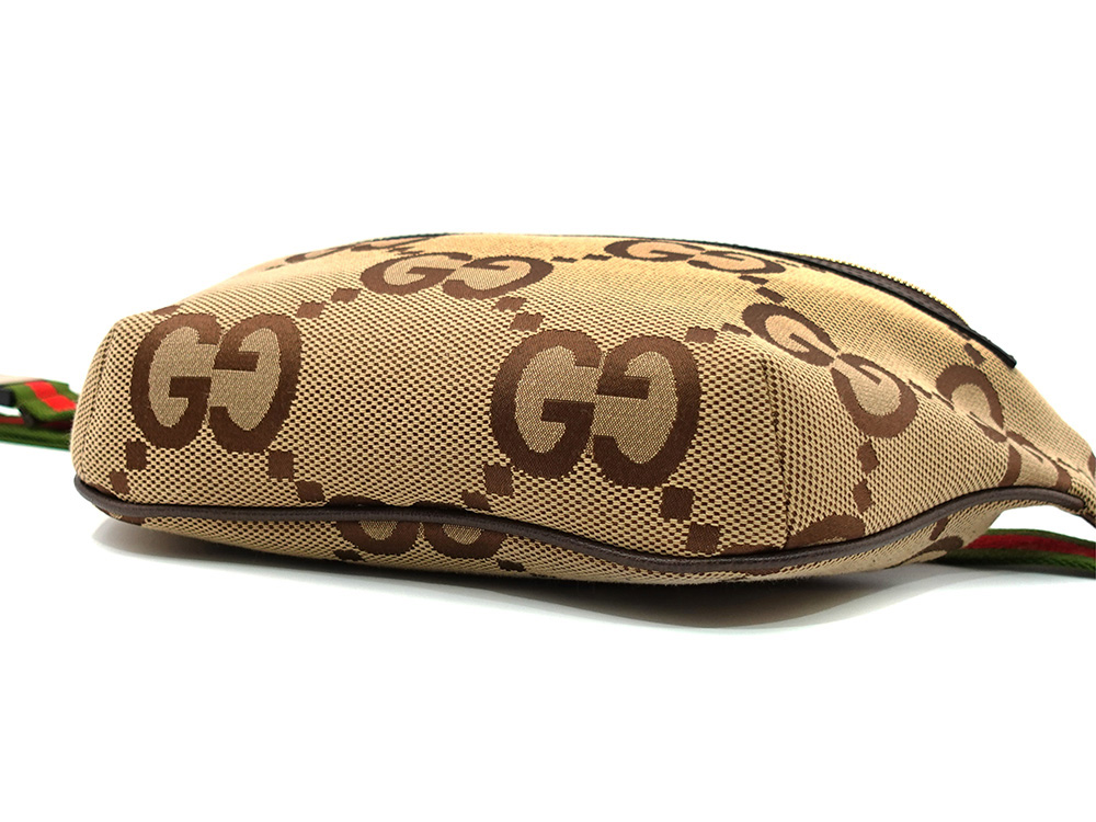 グッチ ジャンボGG ボディバッグ ベージュ×ブラウン 696031 底面