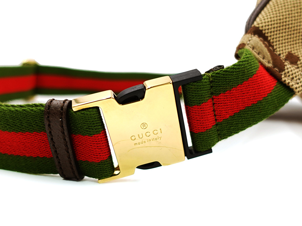 グッチ ジャンボGG ボディバッグ ベージュ×ブラウン 696031 金具01