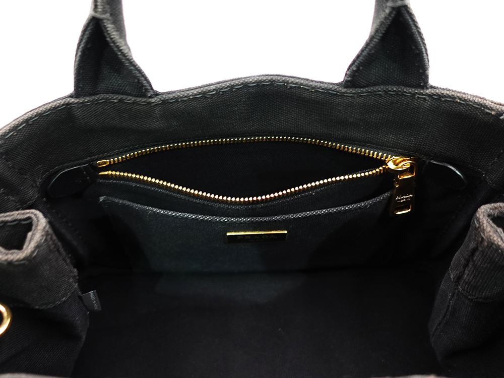 プラダ カナパ 2WAY トートバッグ ネロ 1BG439 ファスナーポケット