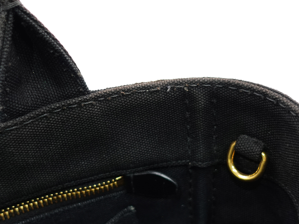 プラダ カナパ 2WAY トートバッグ ネロ 1BG439 内側ダメージ01