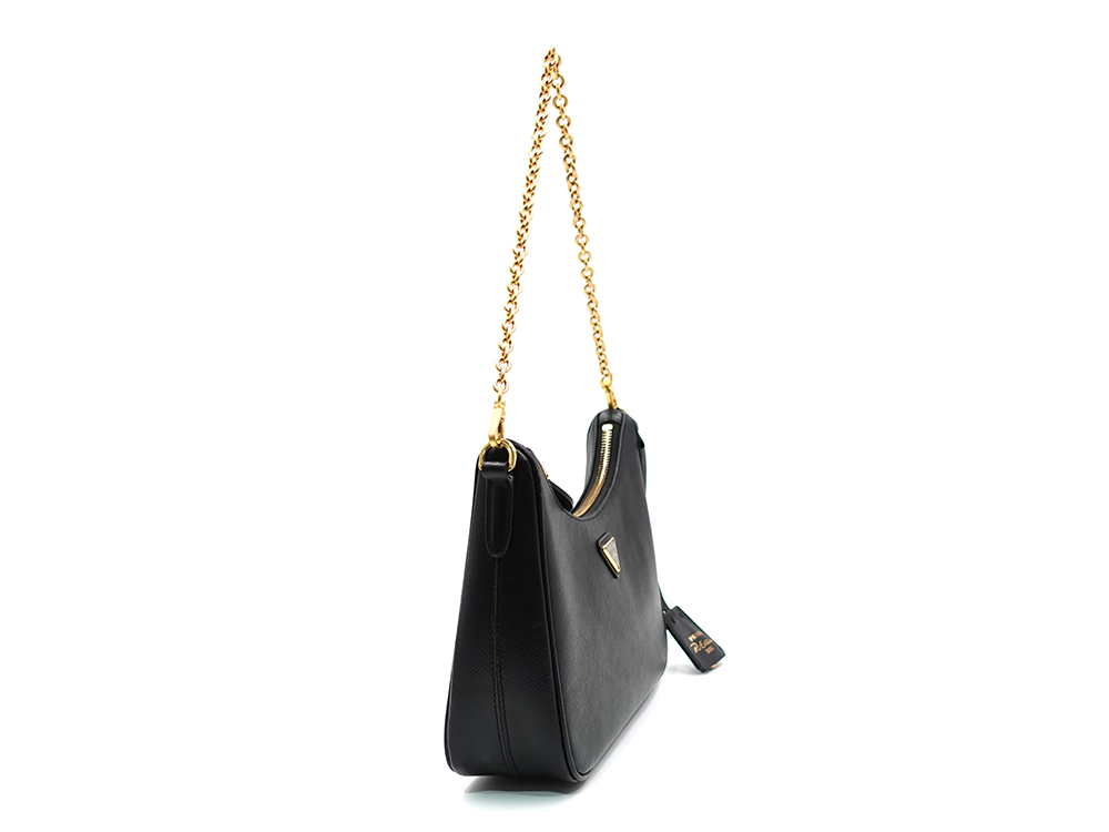 プラダ Re-Edition 2005 サフィアーノレザー バッグ ネロ 1BH204 側面01