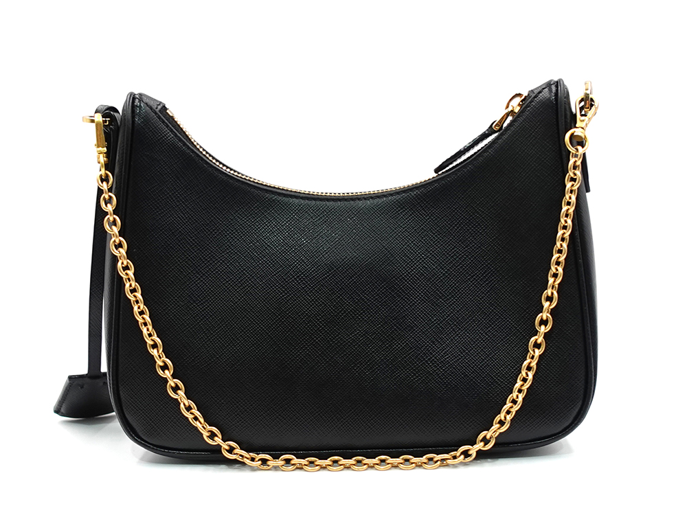 プラダ Re-Edition 2005 サフィアーノレザー バッグ ネロ 1BH204 背面01