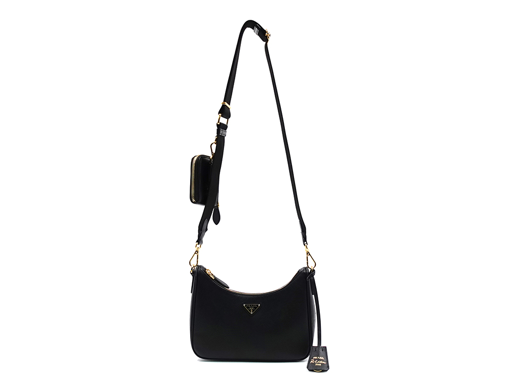 プラダ Re-Edition 2005 サフィアーノレザー バッグ ネロ 1BH204 正面03