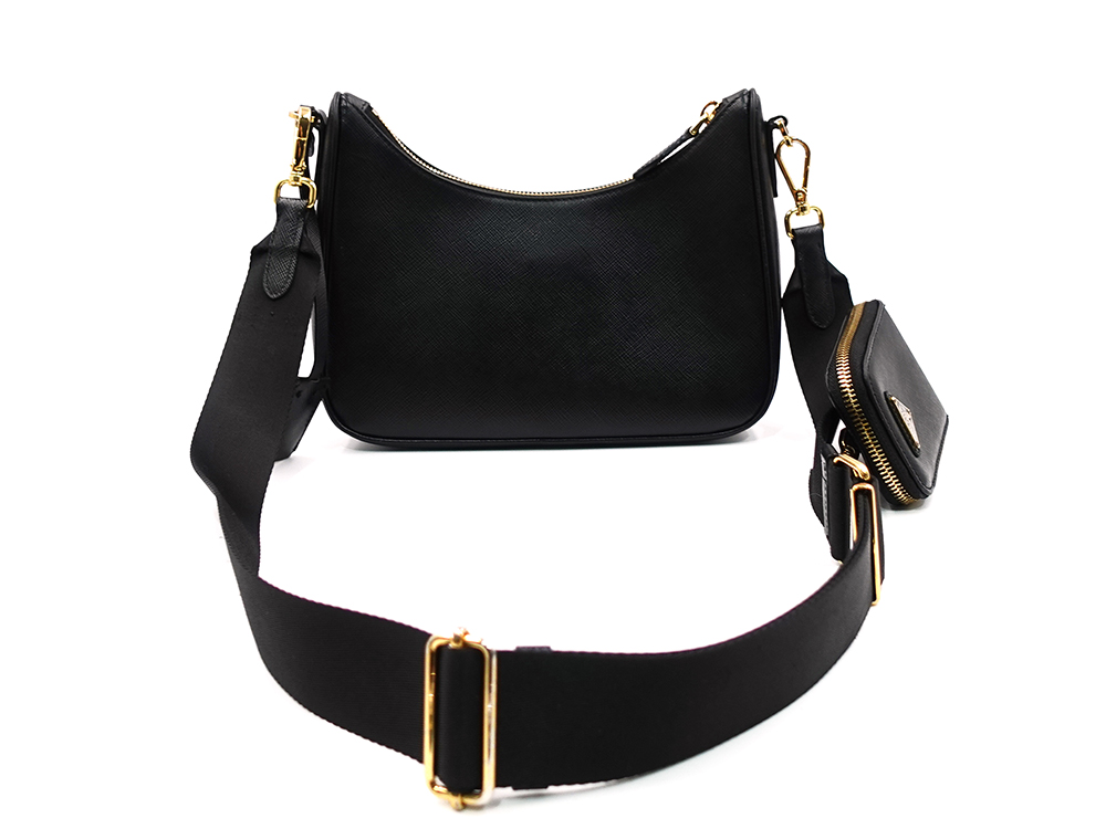 プラダ Re-Edition 2005 サフィアーノレザー バッグ ネロ 1BH204 背面02