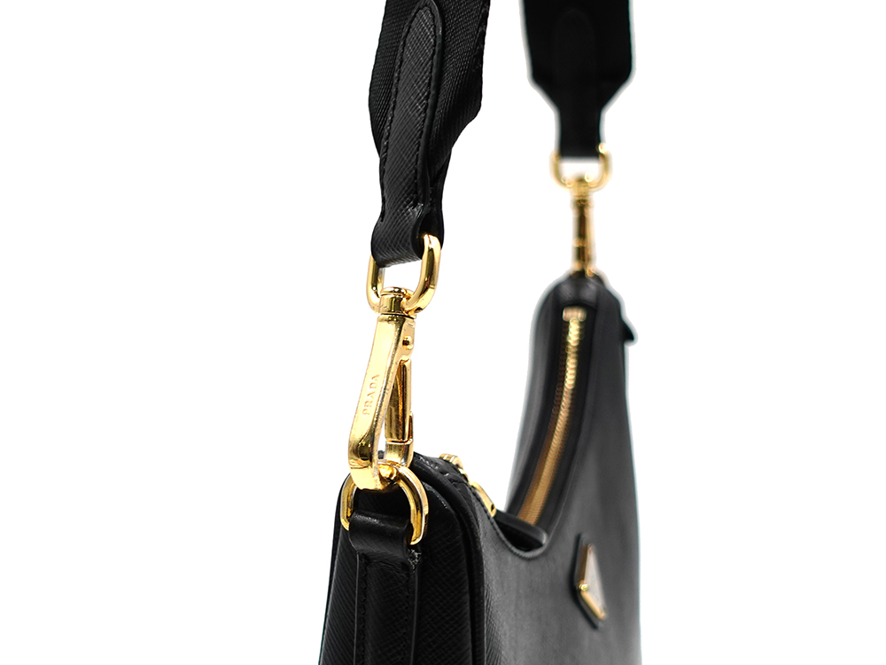 プラダ Re-Edition 2005 サフィアーノレザー バッグ ネロ 1BH204 金具03