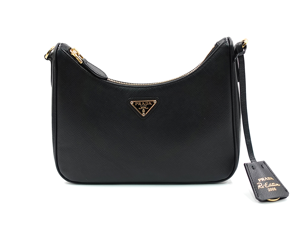 プラダ Re-Edition 2005 サフィアーノレザー バッグ ネロ 1BH204 正面04
