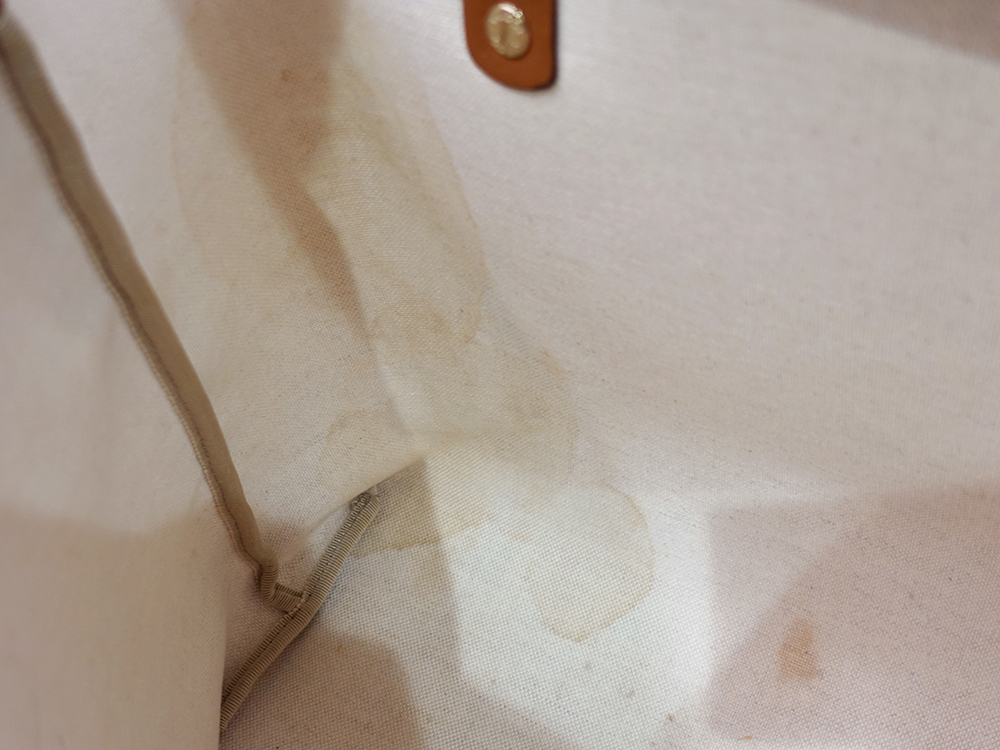 グッチ GGスプリーム シェリーライン トートバッグ ベージュ×ブラウン 211134 内側ダメージ03