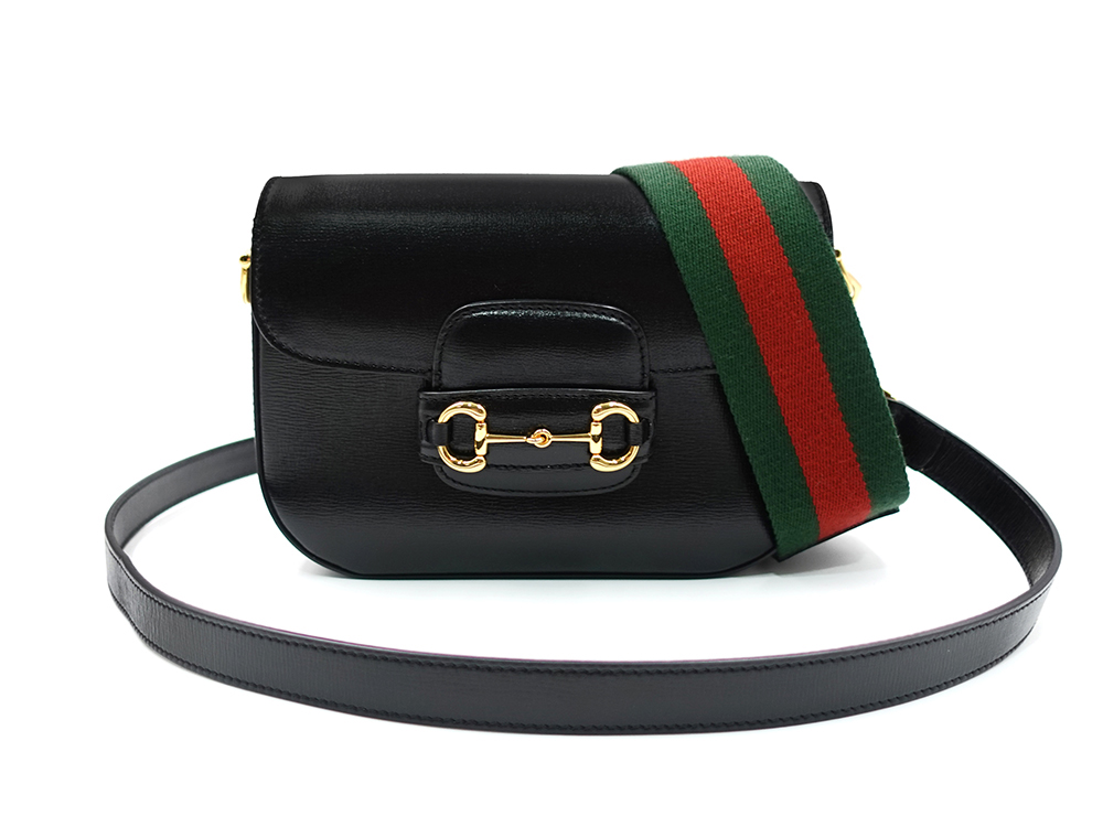 グッチ ホースビット1955 スモール ショルダーバッグ ブラック 658574 正面01