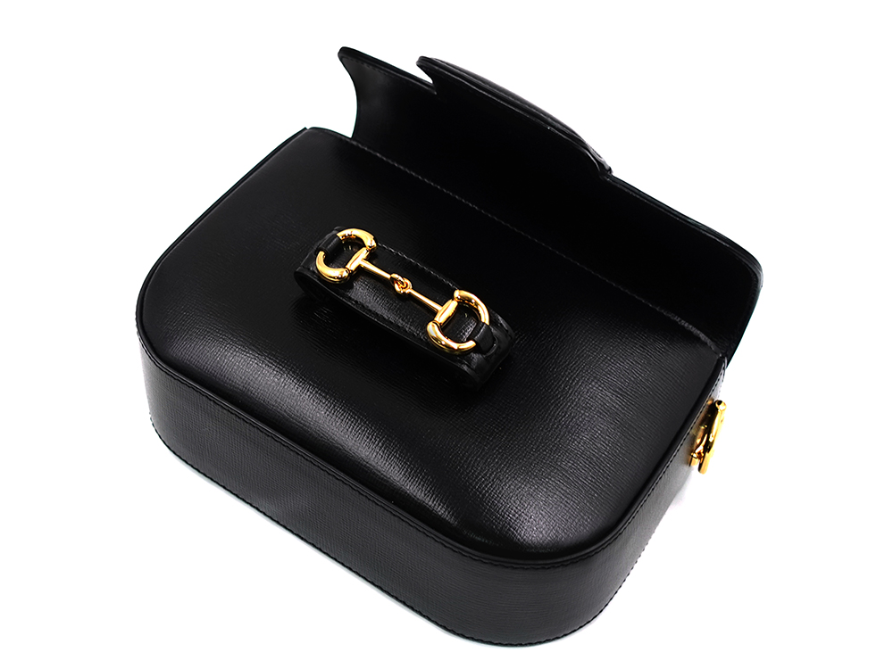 グッチ ホースビット1955 スモール ショルダーバッグ ブラック 658574 上面開