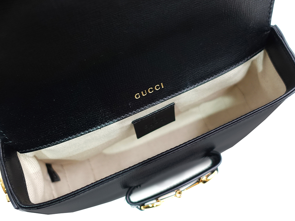 グッチ ホースビット1955 スモール ショルダーバッグ ブラック 658574 内面