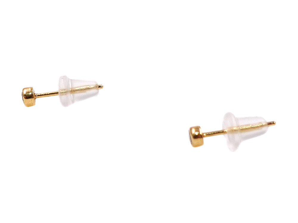 ジュエリー イエローゴールド スタッド ダイヤモンド ピアス 0.10ct 0.2g 側面01