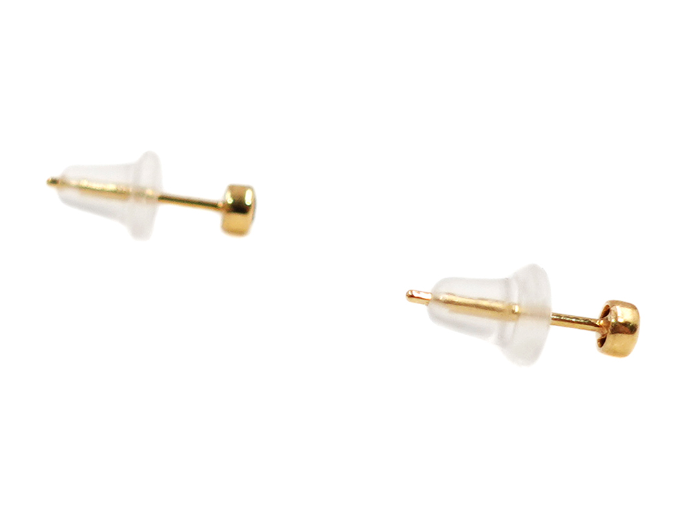 ジュエリー イエローゴールド スタッド ダイヤモンド ピアス 0.10ct 0.2g 側面02