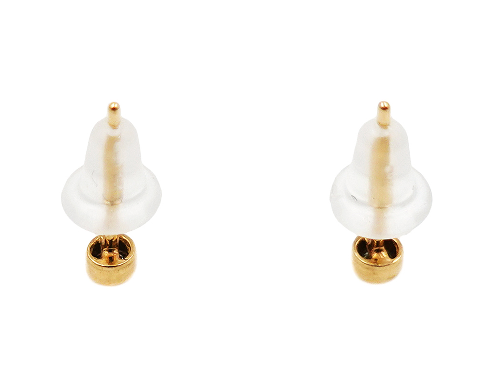 ジュエリー イエローゴールド スタッド ダイヤモンド ピアス 0.10ct 0.2g 背面キャッチ有