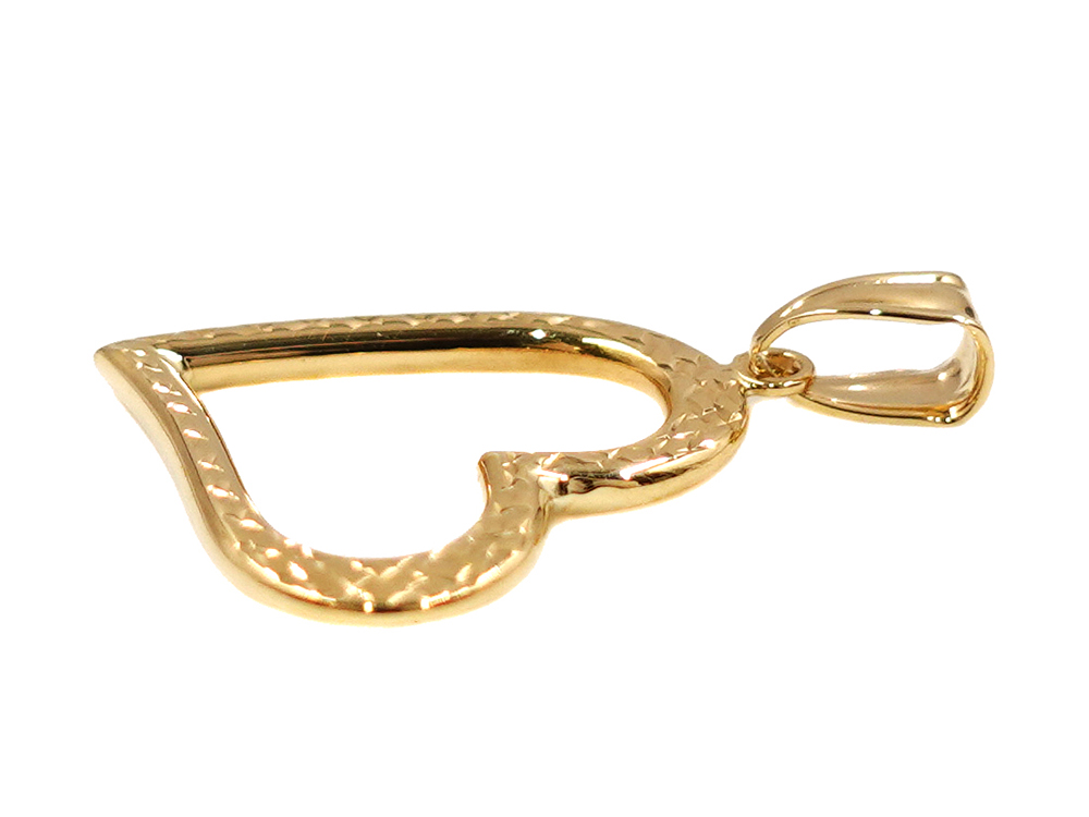 ジュエリー イエローゴールド ダイヤモンド ホースシュー ネックレス ダイヤ0.12ct 側面01