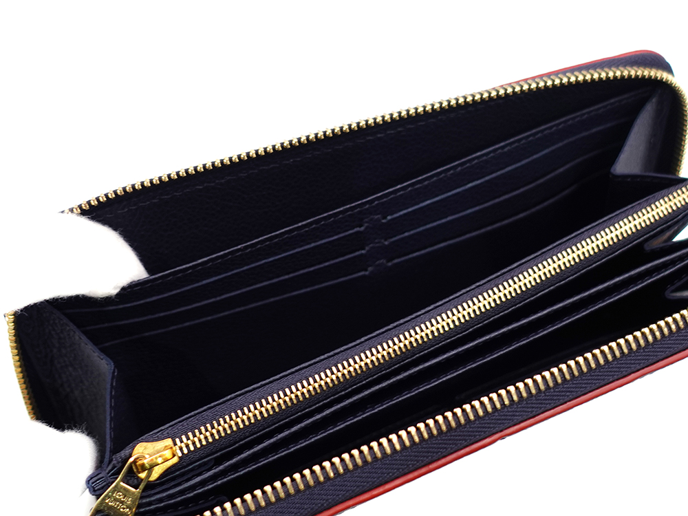 ルイヴィトン モノグラム・アンプラント ジッピー・ウォレット マリーヌルージュ 長財布 M62121 SP1110 オープンポケット01