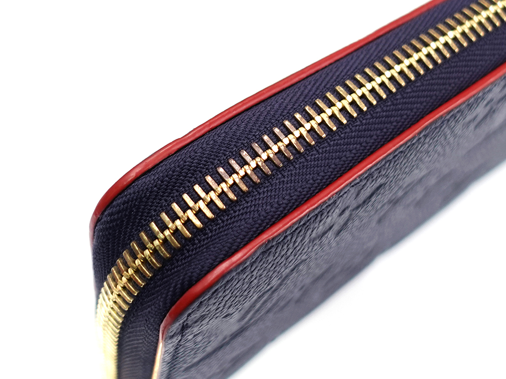 ルイヴィトン モノグラム・アンプラント ジッピー・ウォレット マリーヌルージュ 長財布 M62121 SP1110 外側ダメージ