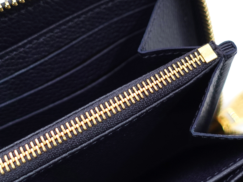 ルイヴィトン モノグラム・アンプラント ジッピー・ウォレット マリーヌルージュ 長財布 M62121 SP1110 内側ダメージ01