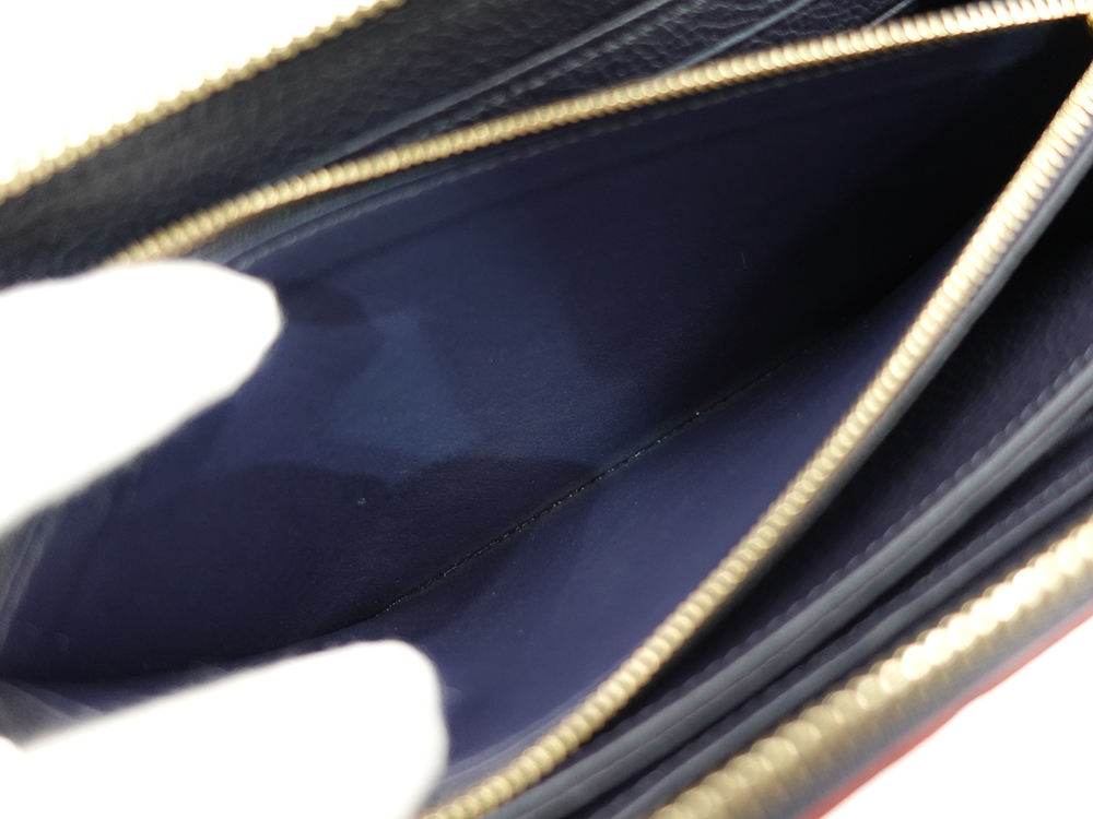 ルイヴィトン モノグラム・アンプラント ジッピー・ウォレット マリーヌルージュ 長財布 M62121 SP1110 内側ダメージ02