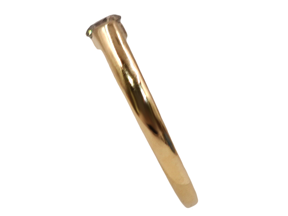 ジュエリー K18YG イエローゴールド 一粒 ダイヤモンド リング 0.20ct 2.2g 側面01
