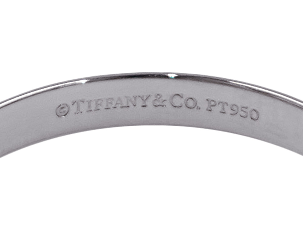 ティファニー ナイフエッジ リング 幅2.7mm Pt950 プラチナ 刻印