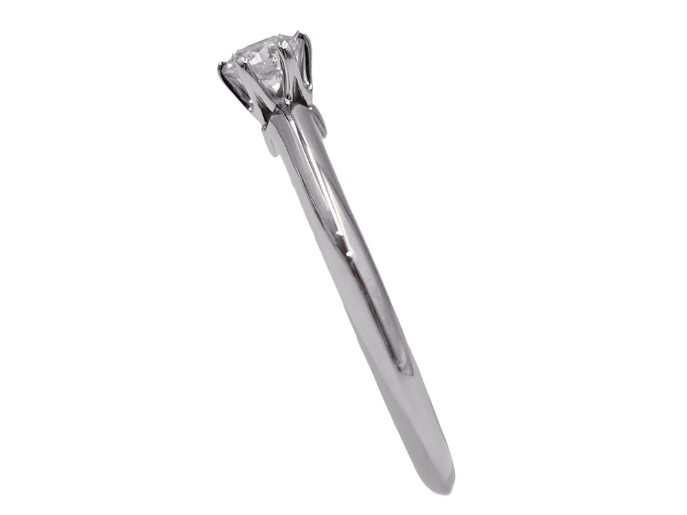 ティファニー ソリティア リング ダイヤモンド 0.22ct Pt950 プラチナ 側面01