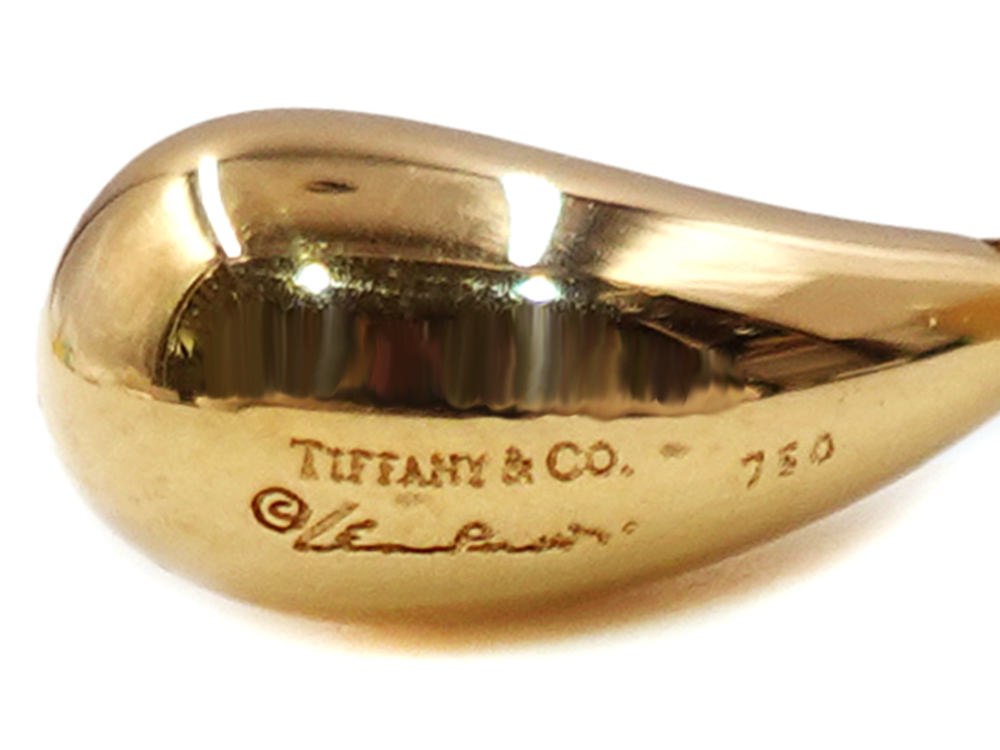 ティファニー ティアドロップ ネックレス K18YG イエローゴールド 刻印04